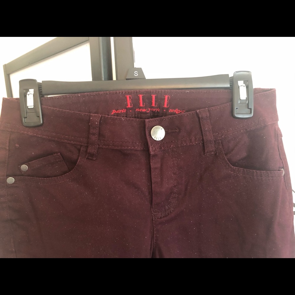 Sparkly Burgundy Jeans
